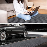 2' x 6' Runner Rugs with Rubber Backing, Indoor Outdoor Utility Carpet Runner Rugs, Stripe Gray, Can Be Used as Aisle for The RV and Boat, Laundry Room and Balcony