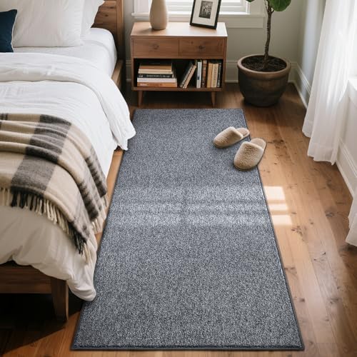 2x6 Grey Blue/White Runner Rug Non-Slip Washable for Hallway Kitchen
