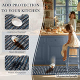 Kitchen Rugs Sets of 2, Non Slip Kitchen Mats for Floor, Navy Blue