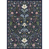 HAOYUNLAI Washable 5x8 Floral Living Room Carpet Vintage Non-Slip Area Rug