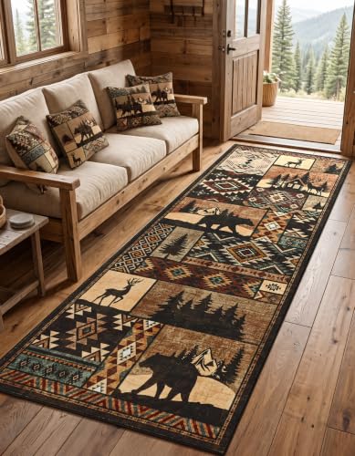 Hallway Runner Rug 2.6x8,Western Rug Runner for Living Room Bedroom