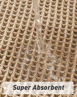 Upgraded Waffle Bath Mat Set of 2 Absorbent Non Slip Bathroom Mat 17" x 24"