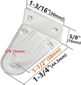 Cutelec 4pcs Hold Down Brackets Clear Color Bottom Rail Hold Clips for High Profile Blinds