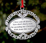 ® Pewter Finish Keepsake Memorial Ornament with Poem in Gift Box - Rememberance Gift for Christams Trees or Year Round Respect for a Departed Loved One.