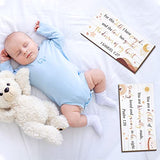 Yookeer 2 Pcs Nursery Wall Art Wooden Baby Room Wall Decor This Child I Have Prayed Bible Quote Hanging Sign for Girls Boys Teen Home Room Bedroom Playroom(Cute)