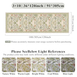 3x10 Washable Floral Runner Rugs: Non-Slip Long Wide Indoor Carpet Runner for Hallway Floor Living Room Entryway Bedroom - William Morris Rug Stain Resistant Dark 3x10ft Beige