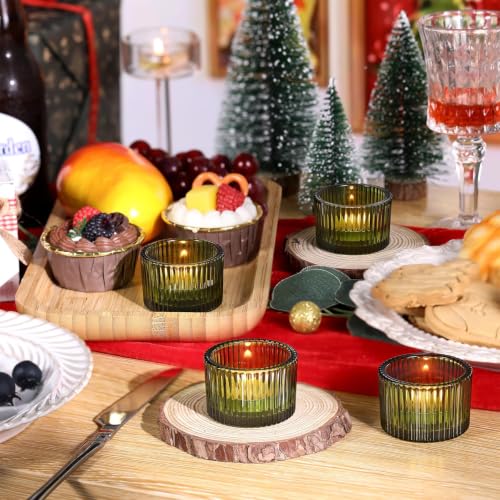12 Pcs Green Tealight Candle Holder 2'' x 1.4''