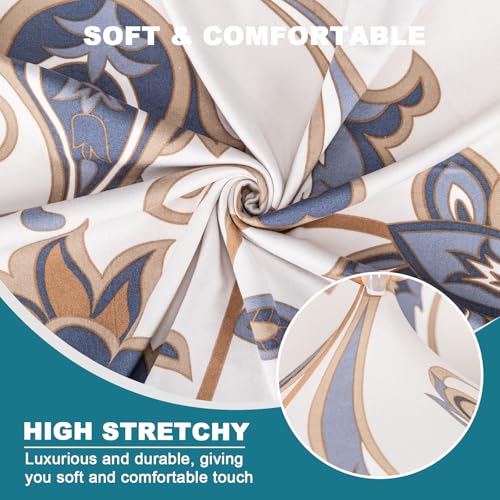 KRFOONN Wingback Chair Cover Slipcovers 2 Piece Stretch Wing Chair Covers Spandex Sofa/Armchair Non-Slip Furniture Protector for Living Room, Color01