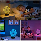 FULLOSUN Kids Night Light Soccer 3D Optical Illusion Lamp with Remote Control 16 Colors Changing Football Birthday Xmas Valentine's Day Gift Idea for Sport Fan Boys Girls