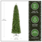 National Tree Company 10 ft Unlit Kingswood Fir Slim Artificial Christmas Tree, 1,715 Tips, Includes Stand, Green