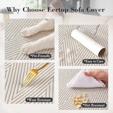 Couch Cushion Covers for Sectional Sofa, Wear Resistant Stretch Sofa Slipcovers for Sofa Universal Cushion Protector Washable Elastic Thick Seat Cover for Pets (Light Gray, 1 Back Cover)