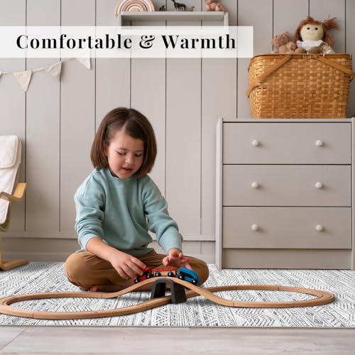 2'6"x8 Runner Rug Washable Moroccan: Non Slip Kitchen Long Floor Mat Gray