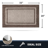 PURRUGS Dirt Trapping Door Mat 20" x 32", Non-Slip Machine Washable Entryway Rug, Entrance Mat, Indoor Front Door Mat, Super Absorbent Entry Rug for Muddy Shoes & Paws, Beige & Grayish Brown