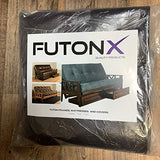Full Size Chestnut Futon Cover Only Bonded Leather Premium Collection Fits 6-8 inch Futons Mattress (Cappuccino)
