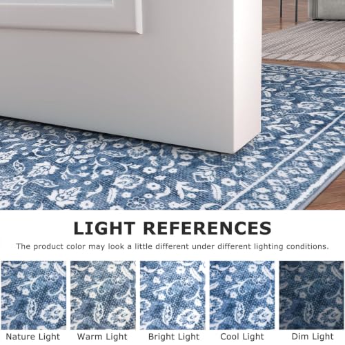 Washable Vintage 3x7 Runner Rug Non Slip Runners for Hallway