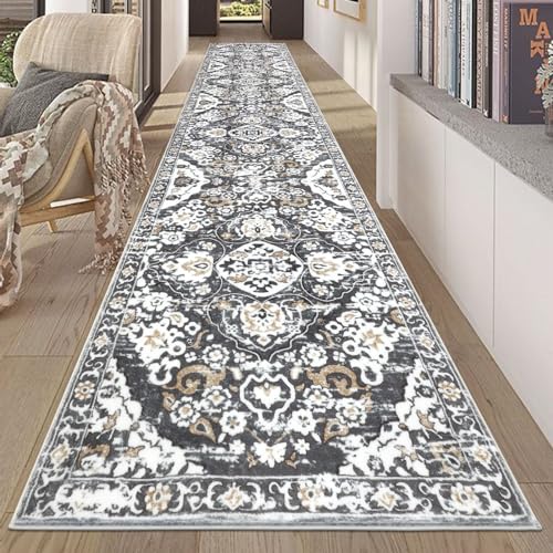 HEBE Hallway Runner Rug 2'8''x14', Washable Non Slip Kitchen Rug Runner