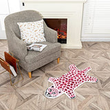 ZSCYD-yingda1992 Leopard Shaped Animals Bath Mat Non-Slip Bathroom Door Mat for Bedroom Bathroom Kitchen Cartoon Area Rug for Tub Soft Bathtub Home Decor Pink