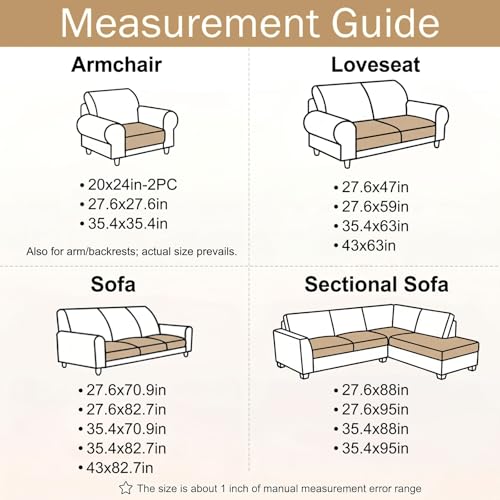 hyha Couch Cover for Dogs Washable, Non Slip Thick Flannel Sofa Protector, Pet Friendly Plush Furniture Cover for Sectional Sofa & Loveseat (Camel, 27.6" x 59")