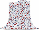 Patriotic Baby Blanket - 4th of July Throw Blanket with American Flag Stars & Stripes, Ultra Soft Memorial Day Blanket for Crib & Stroller, Red White Blue Independence Day Blankets Decor 30x40 Inches