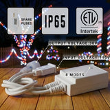 50ft Rope Lights For Outside,Connectable Flexible Tube Lights with 8 Modes Controller,Waterproof Red/Blue/White LED Rope Lighting for Deck,Garden,Pool,Patio,Bedroom,Indoor & Outdoor Landscape Lighting