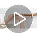 Wood Curtain Rods for Windows 66 to 120 Inches, TONIAL 1'' Adjustable 32-120 Inch Long Drapery Rod with Wood Grain Leaf Pattern Finials, Boho Decorative Style for Living Room, Bedroom, Outdoor, Brown