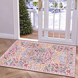 Washable Non-Slip Small Area Rug 16x24, Also a Pet Feeding Mat or Door Mat
