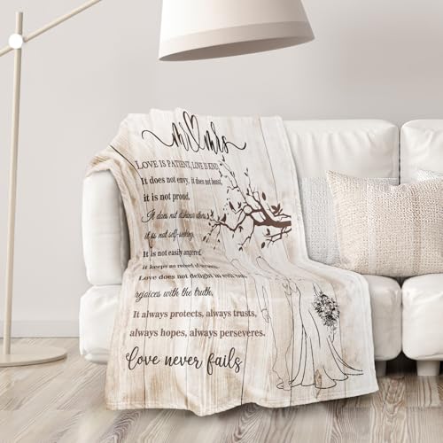 Wedding Gifts for Couples 2026 Soft Blanket, Bridal Shower Gifts for Bride to Be, Anniversary Romantic Gifts for Her, Wedding Gifts for Newlyweds Wedding Throw Blanket 60 * 80