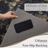 Sasttie 2x10 Runner Rug, Modern Abstract Hallway Carpet, Black & Gold