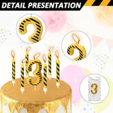 12 Pcs Construction Birthday Candles, Number 3 Candle Construction Cake Topper, Digger Cake Topper for Boys Girls Construction Birthday Party Supplies Decorations