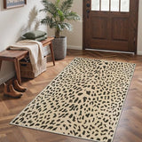 3x5 Washable Rug Small Leopard Print Area Mat for Entryway Bathroom