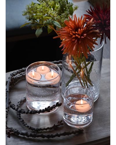 Glass Candle Holders Set, 3 Sizes 8" 5" 3.5" Height | Hurricane Vase Centerpieces, Clear Seeded Bubbles Cylinder, For Pillar Votive Flower, Mother's Day Birthday Gift