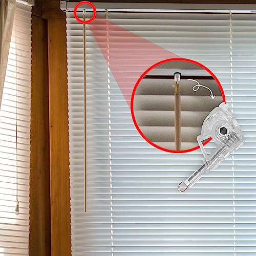 Amazing Drapery Hardware Low Profile Wand Tilter, Set of 2 - Durable Metal Construction, Heavy Duty Hexagon Gear/Hook Connection - Clear Blind Tilt Mechanism for 2" Horizontal Blinds