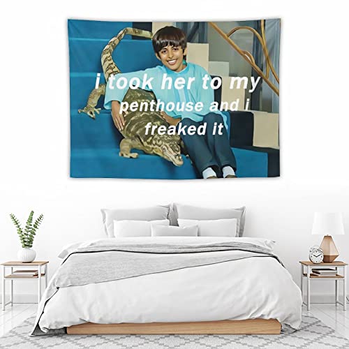 BionZax I Took Her To My Penthouse and I Freaked It Ravi Tapestry for Bedroom Aesthetic, Funny and Meme Tapestries for College Dorm and Living Room - Small Size 30"x40"