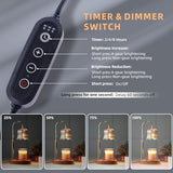 Candle Warmer Lamp with Timer: Adjustable Dimmable Height Adjustable Warming - Flower Shape Wax – detail view
