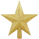 8 Inches Christmas Tree Top Crown Glitter Star Decoration (Golden)
