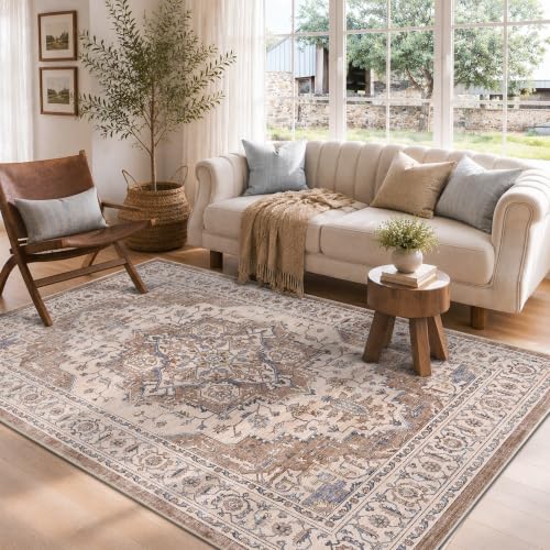6x9 Area Rug for Living Room Soft Washable Vintage Area Rug