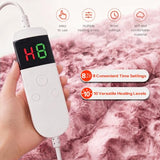 Electric Heated Blanket Throw Size 50"x60", Soft Sherpa Faux Fur Heating Blanket with 10 Adjustable Heat Settings, Fast Heating, 1-8 Hour Timer Auto Shut Off & Overheat Protection & Machine Washable