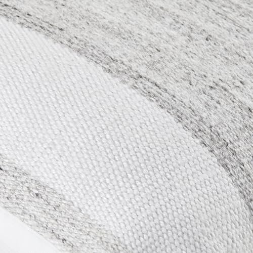 Livabliss x Galey Alix Katalina Modern Indoor/Outdoor Accent Pillow, Poly Insert, 20" L x 20" W, Grey/White