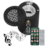 2-in-1 Electric Incense Burner with Quran Speaker, Rechargeable Portable Bakhoor Burner and Aroma Diffuser, Round, Black, 3.1x3.1x4.8 Inches