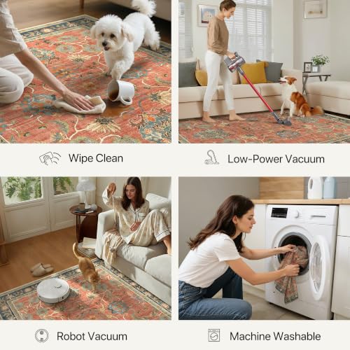 2x6 Washable Runner Rug for Hallway Bathroom Kitchen Laundry Non Slip