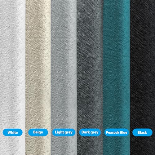 MaKefeile Room Divider Curtains Total Blackout Privacy Curtain Panel Room Thermal Insulated Noise Reduction Curtains for Bedroom Window Living Room Ceiling Track Curtain W 12.5 ft × H 8ft Black