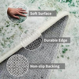 5x12 Runner Rug Non Slip Washable Wide Hallway Rugs Green