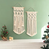 Mkono 2 Pcs Macrame Woven Wall Hanging Boho Chic Geometric Art Decor - Beautiful Bedroom Nursery Apartment Home Decoration, Gift for Girls Adults Birthday Christmas, 28" L x 13" W
