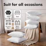 MIULEE Shredded Memory Foam Pillow Inserts, Set of 2 18x18 Premium Filling Decorative Throw Pillows, Soft Support Stuffer for Sofa Bed Living Room