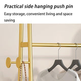 Full-Length Mirror Coat Rack and Dressing Mirror Combination Bedroom and Living Room Floor-Standing 360° Rotating Full-Length Mirror Full Length Floor Mirror (Gold 100cm)