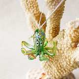 2'' Art Glass Octopus Coastal Hanging Ornament Blown Glass Sea Animal Pendant Collection for Christmas Tree & Beach Holiday Decoration