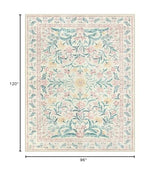 Lahome Area Rugs 8x10 for Living Room, Boho Pink Washable Dorm Bedroom Rug
