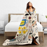 Soft Anti-Pilling Fleece Flannel Blanket, Cozy and Warm Throw Blanket for Sofa, Bed, Camping, Hypoallergenic & Wrinkle Resistant (50"x40")