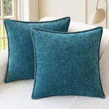 CaliTime Decorative Couch Throw Pillow Covers 16 X 16 Inches Ocean Blue