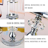 Candle Holder for Pillar Candle, Pillar Candle Holders for Wedding, Coffee Dining Table, Christmas, Table Centerpieces, Home Décor ZXC048D (1 Crystal Ball)